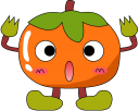 柿のキャラクターのイラストです。