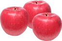 3つのりんごのイラストです。