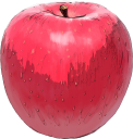アート風のりんごのイラストです。