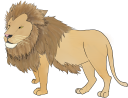 百獣の王ライオンのイラストです。