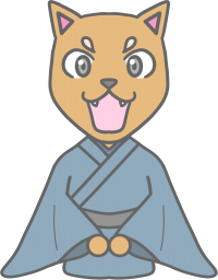 着物を着て正座をしている男女のいぬのイラストです。(各とり単体はヴァリアントをご覧ください)