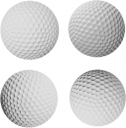  ゴルフボールの３Dレンダリング画像です。