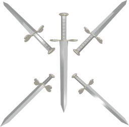 西洋の剣の３Dレンダリング画像です。