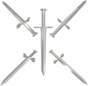 西洋の剣の３Dレンダリング画像です。