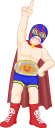 プロレスラーのイラストです。