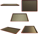 塗りのお盆の３Ｄレンダリング画像です。